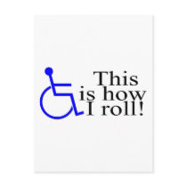 This Is How I Roll Wheelchair Postcard