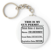 This Is My Gun Permit Keychains