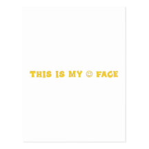 This is my happy face 2 postcards