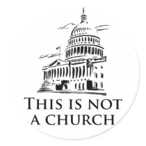 this is not a church round sticker