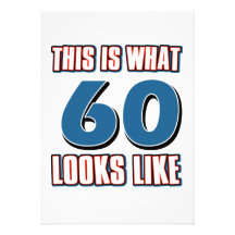 This is what 60 years lool like invitations