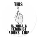 This Is What A Feminist Looks Like stickers