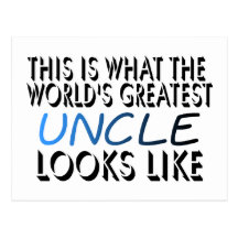 This Is What The World's Greatest Uncle (2) Postcards