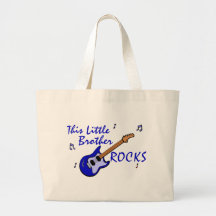 This Little Brother Rocks Canvas Bags
