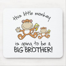 this little monkey big brother mousepad