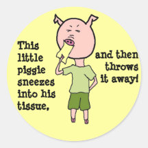 This little piggie 3 round sticker