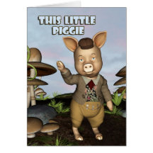 This little piggie Birthday Card
