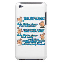 this little piggy nursery rhyme cartoon barely there iPod covers