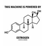 This Machine Is Powered By Estrogen (Molecule) t-shirts