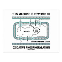This Machine Powered By Oxidative Phosphorylation Post Card