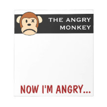This monkey is angry enough for both of us memo pads