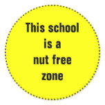 This school is a nut free zone sticker