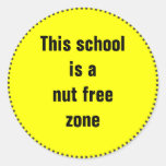 This school is a nut free zone sticker
