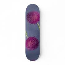 Thistle in bloom custom skateboard