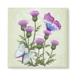 Thistles and Butterflies Refrigerator Magnets