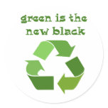 Thnik Green products! Round Sticker
