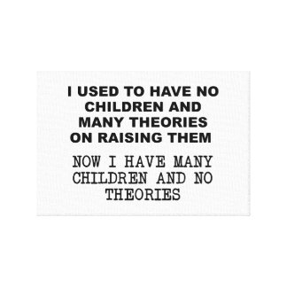 Thoeries on Raising Children Funny Poster Canvas Prints