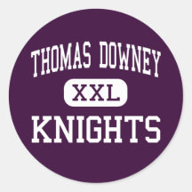 Thomas Downey - Knights - High - Modesto Round Sticker