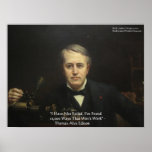 Thomas Edison "10,000 Ways" Wisdom Quote Posters
