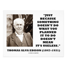Thomas Edison Doesn't Mean Its Useless Quote Custom Letterhead