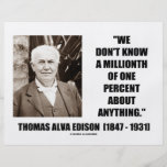 Thomas Edison ne savent pas le millionième d'un po Tract
