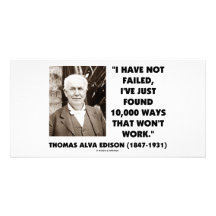 Thomas Edison non échoué 10.000 manières ne travai Photocartes