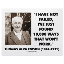 Thomas Edison Not Failed 10,000 Ways Won't Work