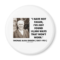 Thomas Edison Not Failed 10,000 Ways Won't Work