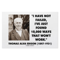 Thomas Edison Not Failed 10,000 Ways Won't Work