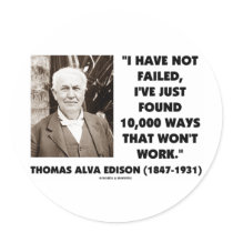 Thomas Edison Not Failed 10,000 Ways Won't Work