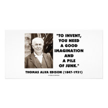 Thomas Edison pour inventer la pile d'imagination  Photocarte Personnalisée