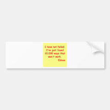Thomas Edison quote Bumper Sticker