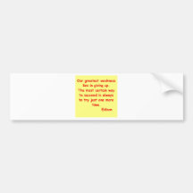 Thomas Edison quote Bumper Sticker