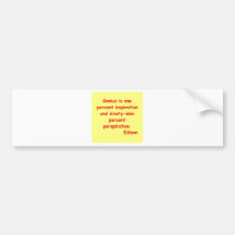Thomas Edison quote Bumper Stickers