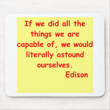 Thomas Edison quote Mouse Pads