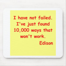 Thomas Edison quote Mousepad