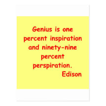 Thomas Edison quote Post Cards