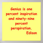 Thomas Edison quote Poster