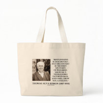 Thomas Edison Restlessness Discontent Progress Canvas Bag