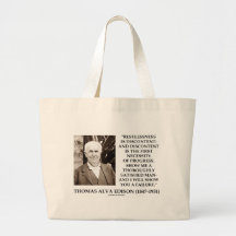 Thomas Edison Restlessness Discontent Progress Canvas Bag