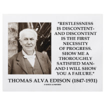 Thomas Edison Restlessness Discontent Progress Custom Flyer