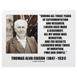 Thomas Edison Results Invention Pure Simple Quote letterhead