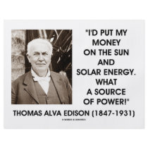 Thomas Edison Sun Solar Energy Source Of Power Flyer Design