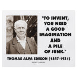 Thomas Edison To Invent Imagination Pile Of Junk Flyer