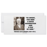 Thomas Edison To Invent Imagination Pile Of Junk Rack Card Template
