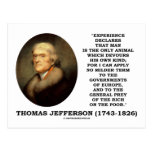 Thomas Jefferson Experience Man Devours Own Kind Post Cards