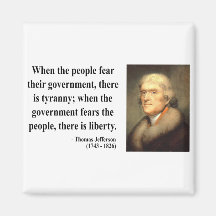 Thomas Jefferson Quote 5c Fridge Magnet