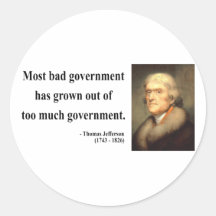 Thomas Jefferson Quote 7c Round Sticker