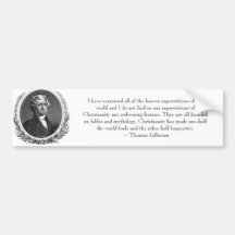 Thomas Jefferson Quote Bumpersticker Bumper Sticker