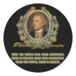 Thomas Jefferson Quote:  Government & the People stickers